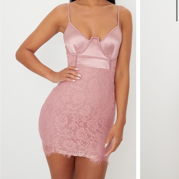 hot pink and black dress Black and Hot Pink Trimmed Asymmetrical Dress – Crystal Couture main image 1